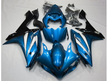 2007-2008 Light Blue White and Black Yamaha R1 Fairings