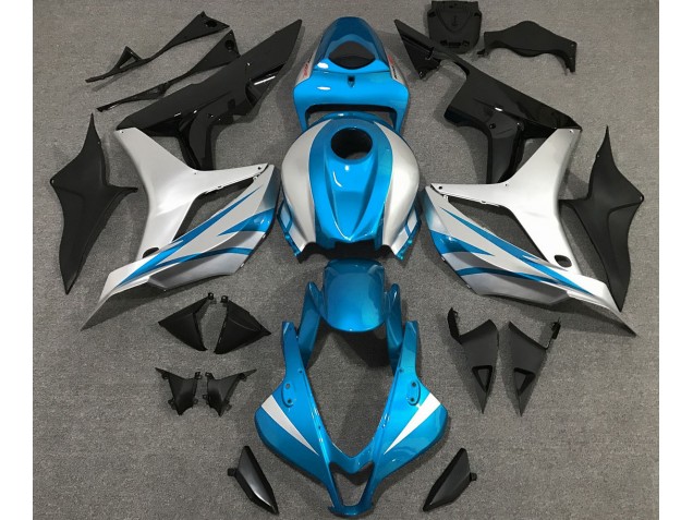 2007-2008 Light Blue and Silver OEM Style Honda CBR600RR Fairings