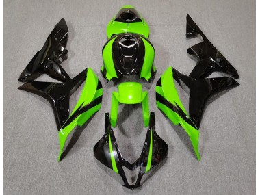 2007-2008 Lime Green and Black Honda CBR600RR Fairings