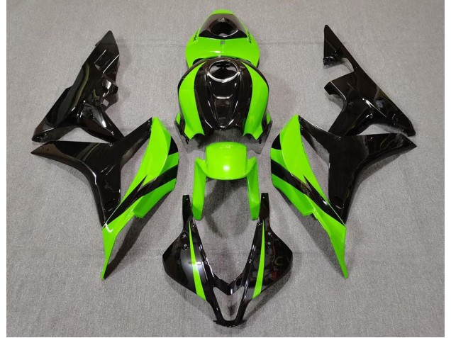 2007-2008 Lime Green and Black Honda CBR600RR Fairings