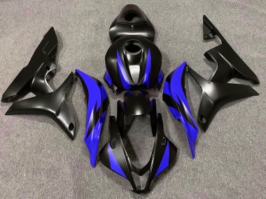 2007-2008 Matte Black & Blue Design Honda CBR600RR Fairings