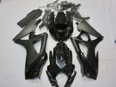 2007-2008 Matte Black Gloss Black Suzuki GSXR 1000 Fairings
