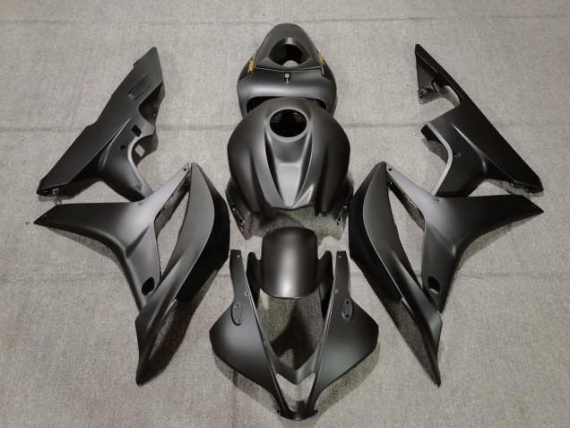 2007-2008 Matte Black Gold Decals Honda CBR600RR Fairings