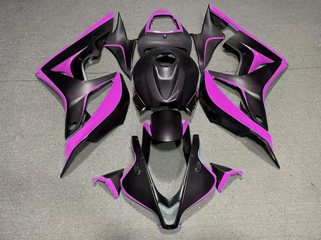 2007-2008 Matte Black & Pink Honda CBR600RR Fairings