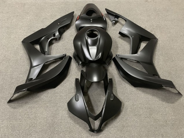 2007-2008 Matte Black Red Decal Honda CBR600RR Fairings