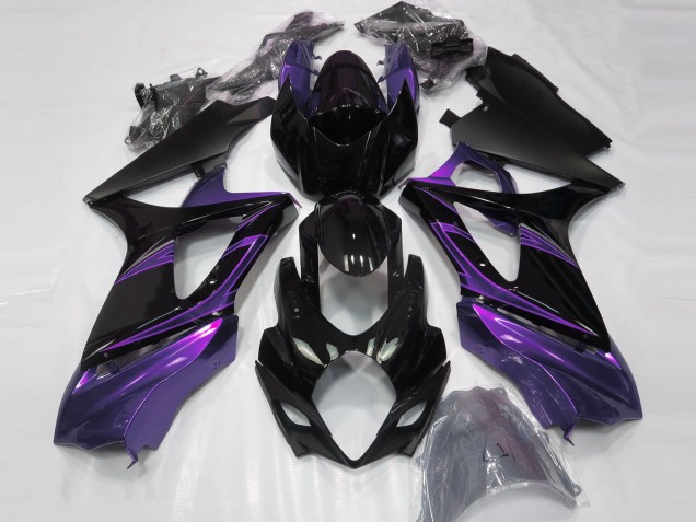 2007-2008 Mood Purple and Gloss Black Suzuki GSXR 1000 Fairings 2007-2008 Mood Purple and Gloss Black Suzuki GSXR 1000 Fairings