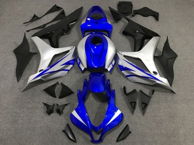 2007-2008 OEM Style Blue and Silver Honda CBR600RR Fairings