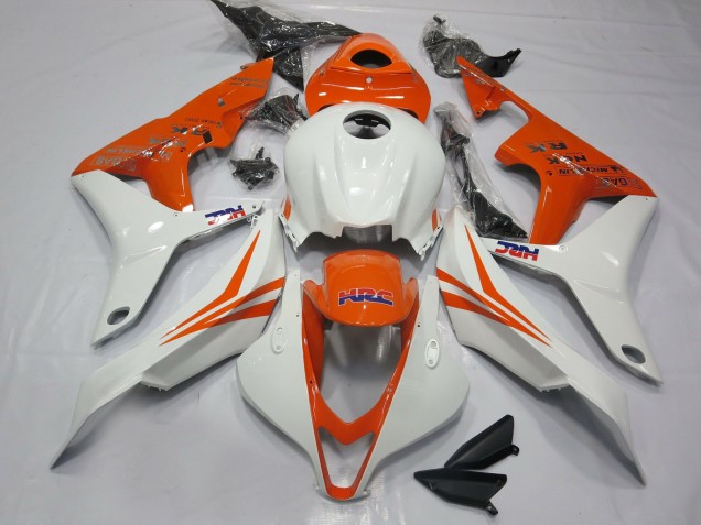 2007-2008 Orange and White HRC- CBR600RR 07-08 Honda CBR600RR Fairings 2007-2008 Orange and White HRC- CBR600RR 07-08 Honda CBR600RR Fairings
