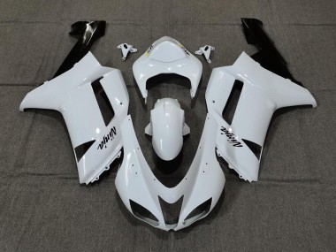 2007-2008 Plain White Gloss Kawasaki ZX6R Fairings