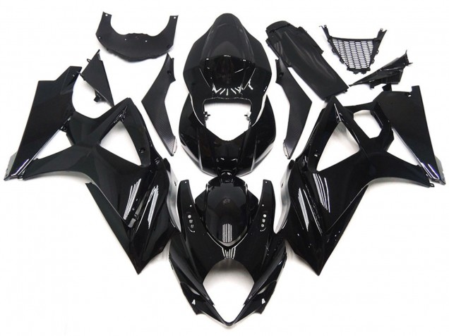 2007-2008 Slick Gloss Black Style Suzuki GSXR 1000 Fairings 2007-2008 Slick Gloss Black Style Suzuki GSXR 1000 Fairings