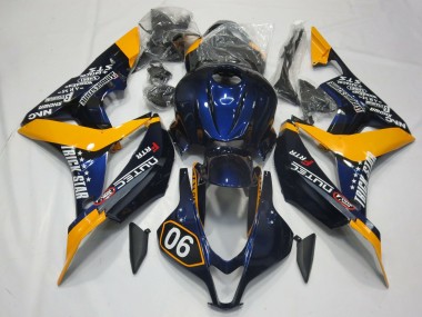 2007-2008 Special Deep Blue and Yellow Honda CBR600RR Fairings