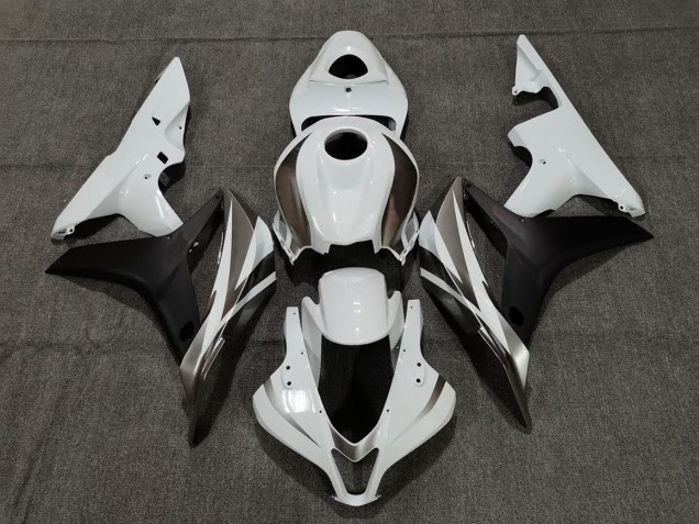 2007-2008 White Graphite and Black Honda CBR600RR Fairings