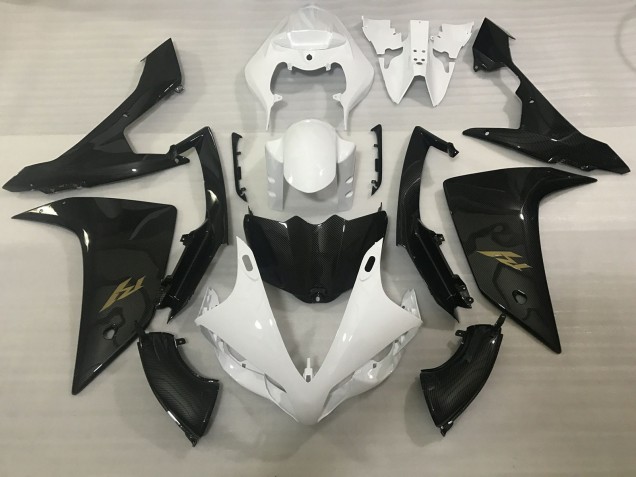 2007-2008 White and Carbon Style Yamaha R1 Fairings 2007-2008 White and Carbon Style Yamaha R1 Fairings