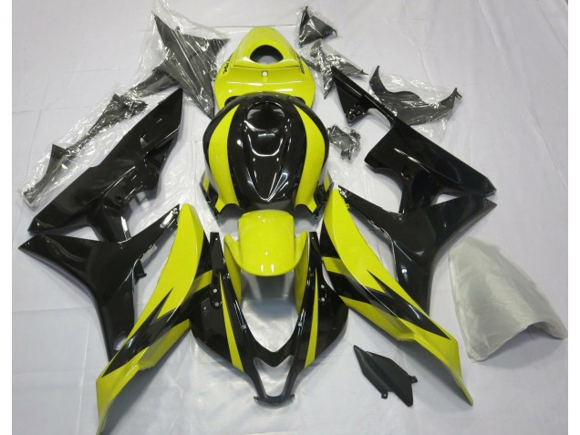 2007-2008 Yellow and Black OEM Design Honda CBR600RR Fairings