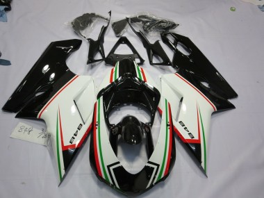 2007-2012 Black tri Color Ducati 848 1098 1198 Fairings