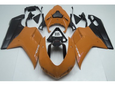 2007-2012 Gloss Orange & Black Ducati 848 1098 1198 Fairings