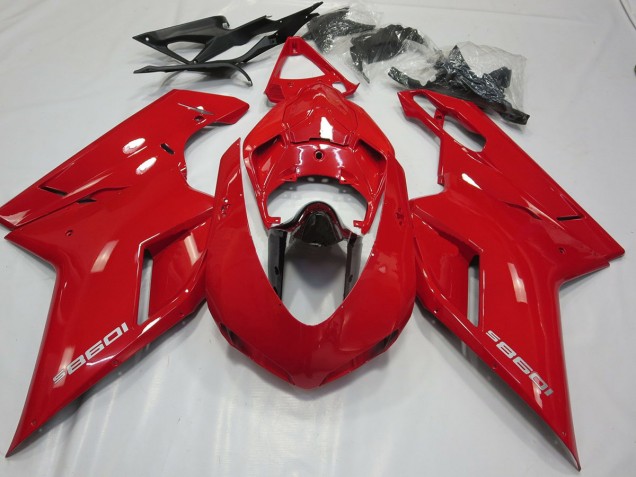 2007-2012 OEM Style Gloss Red Ducati 848 1098 1198 Fairings 2007-2012 OEM Style Gloss Red Ducati 848 1098 1198 Fairings