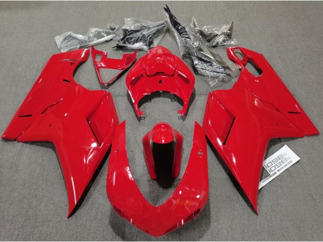 2007-2012 Plain Gloss Red Ducati 848 1098 1198 Fairings 2007-2012 Plain Gloss Red Ducati 848 1098 1198 Fairings