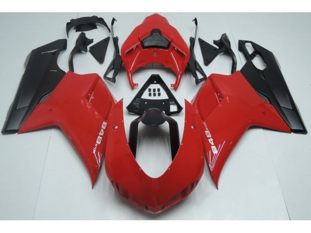 2007-2012 Red Matte Black Ducati 848 1098 1198 Fairings 2007-2012 Red Matte Black Ducati 848 1098 1198 Fairings