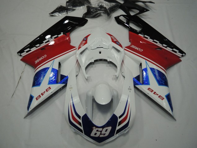 2007-2012 Star Blue Ducati 848 1098 1198 Fairings 2007-2012 Star Blue Ducati 848 1098 1198 Fairings