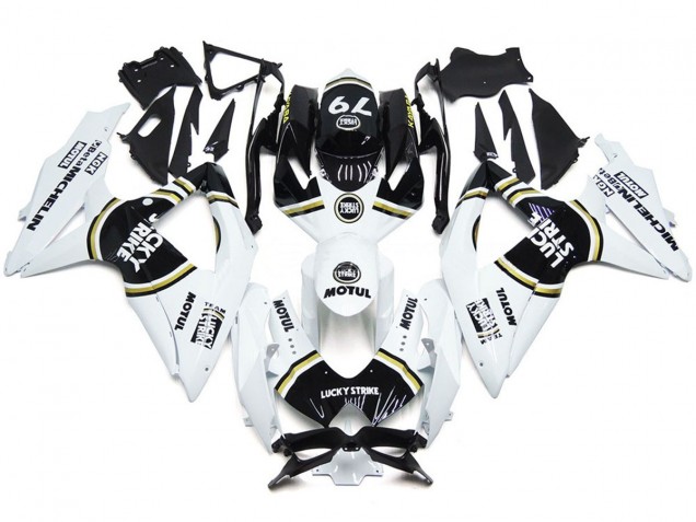 2008-2010 Black Lucky Strike 79 Suzuki GSXR 600-750 Fairings 2008-2010 Black Lucky Strike 79 Suzuki GSXR 600-750 Fairings