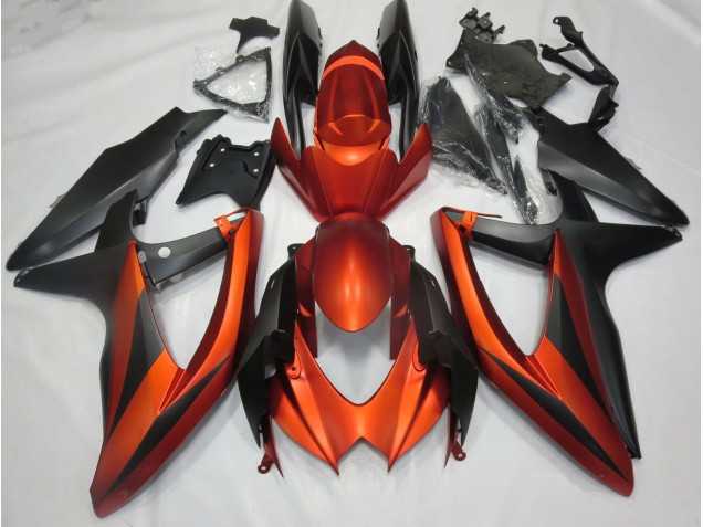 2008-2010 Burnt Matte Orange Suzuki GSXR 600-750 Fairings 2008-2010 Burnt Matte Orange Suzuki GSXR 600-750 Fairings