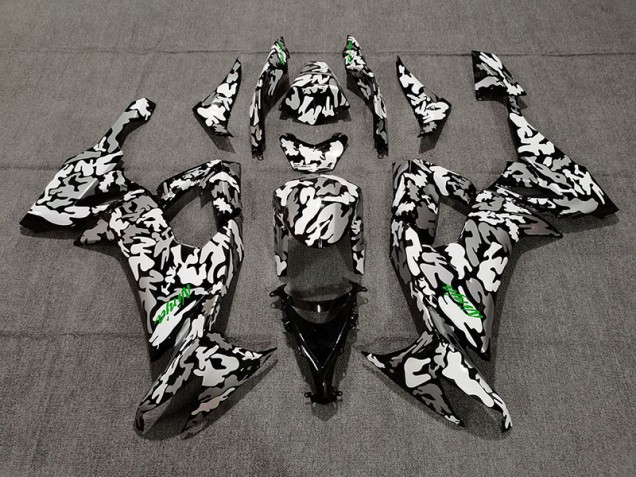 2008-2010 Camo and Green Kawasaki ZX10R Fairings