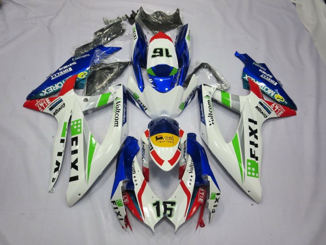 2008-2010 Fixi Blue Suzuki GSXR 600-750 Fairings 2008-2010 Fixi Blue Suzuki GSXR 600-750 Fairings