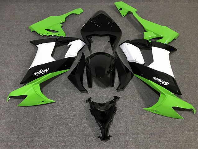 2008-2010 Gloss Black & Green Kawasaki ZX10R Fairings 2008-2010 Gloss Black & Green Kawasaki ZX10R Fairings