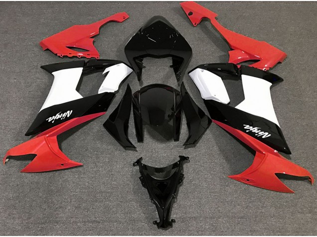 2008-2010 Gloss Red Black and White Kawasaki ZX10R Fairings 2008-2010 Gloss Red Black and White Kawasaki ZX10R Fairings