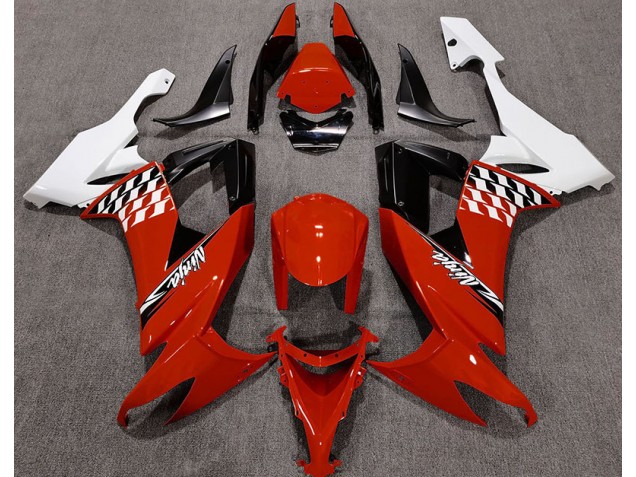 2008-2010 Gloss Red and White Kawasaki ZX10R Fairings 2008-2010 Gloss Red and White Kawasaki ZX10R Fairings