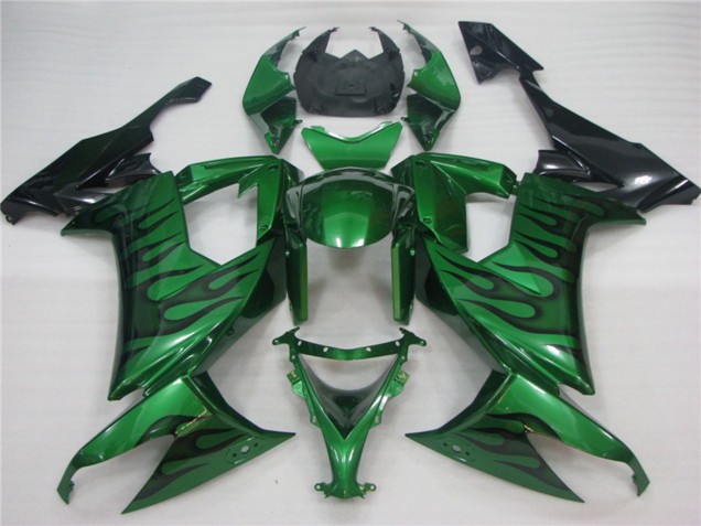 2008-2010 Green Flame Kawasaki ZX10R Fairings