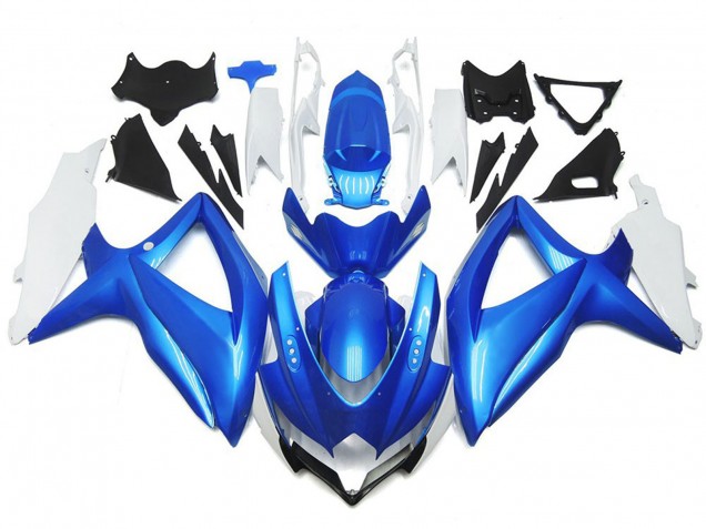 2008-2010 Light Blue and White Custom Style Suzuki GSXR 600-750 Fairings 2008-2010 Light Blue and White Custom Style Suzuki GSXR 600-750 Fairings