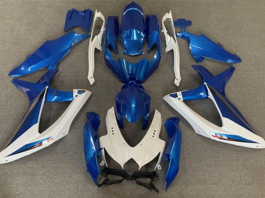 2008-2010 OEM Style Blue and White Suzuki GSXR 600-750 Fairings