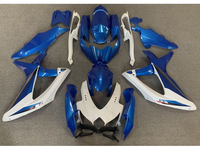 2008-2010 OEM Style Blue and White Suzuki GSXR 600-750 Fairings 2008-2010 OEM Style Blue and White Suzuki GSXR 600-750 Fairings