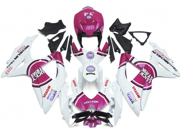 2008-2010 Pink 34 Lucky Strike Suzuki GSXR 600-750 Fairings 2008-2010 Pink 34 Lucky Strike Suzuki GSXR 600-750 Fairings
