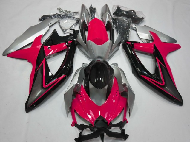 2008-2010 Red and Silver Suzuki GSXR 600-750 Fairings 2008-2010 Red and Silver Suzuki GSXR 600-750 Fairings