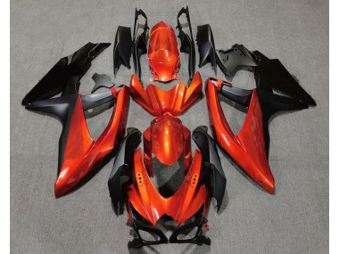 2008-2010 Vibrant Orange in Black Suzuki GSXR 600-750 Fairings