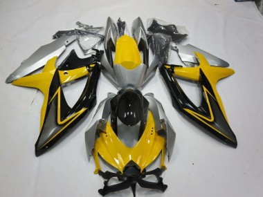 2008-2010 Yellow Black Suzuki GSXR 600-750 Fairings