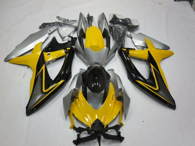 2008-2010 Yellow Black Suzuki GSXR 600-750 Fairings 2008-2010 Yellow Black Suzuki GSXR 600-750 Fairings