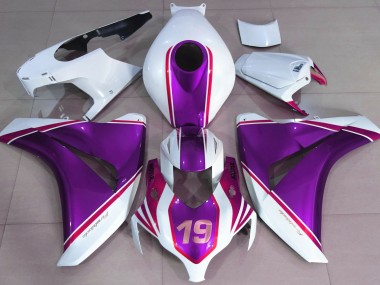 2008-2011 Gloss Purple and White Honda CBR1000RR Fairings