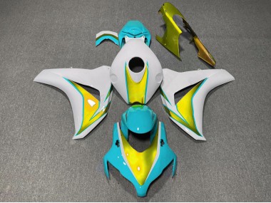 2008-2011 Light Blue and Gold Honda CBR1000RR Fairings