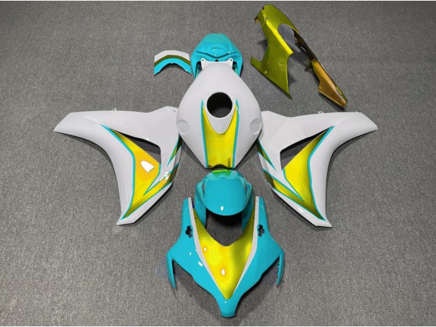 2008-2011 Light Blue and Gold Honda CBR1000RR Fairings