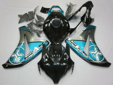 2008-2011 Light Blue on Black Custom Honda CBR1000RR Fairings