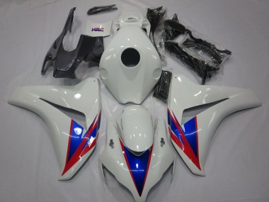2008-2011 White Blue Red Honda CBR1000RR Fairings