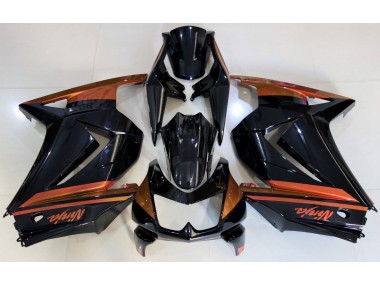 2008-2013 Gloss Black & Orange Kawasaki Ninja 250 Fairings