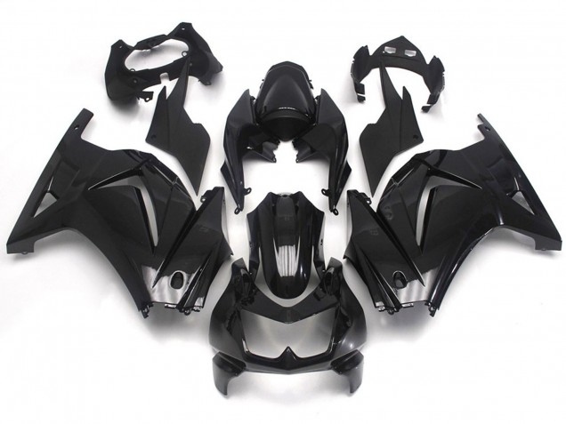 2008-2013 Gloss Black Plain Kawasaki Ninja 250 Fairings