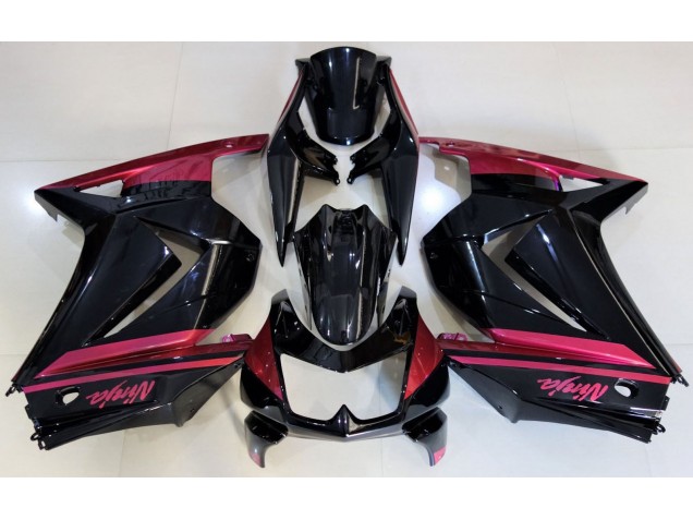 2008-2013 Gloss Black & Red Kawasaki Ninja 250 Fairings