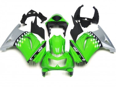 2008-2013 Green and Black Check Kawasaki Ninja 250 Fairings
