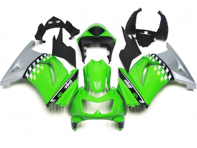 2008-2013 Green and Black Check Kawasaki Ninja 250 Fairings 2008-2013 Green and Black Check Kawasaki Ninja 250 Fairings